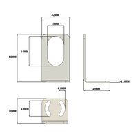 66-218-3 MODULAR SOLUTIONS ALUMINUM BRACKET<BRE>30 SERIES 18MM SENSOR HOLDING